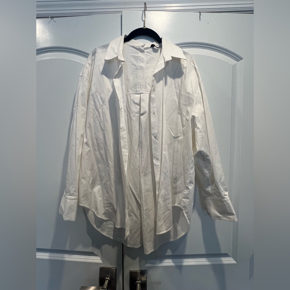 Zara Women’s Oversized White Dress Shirt